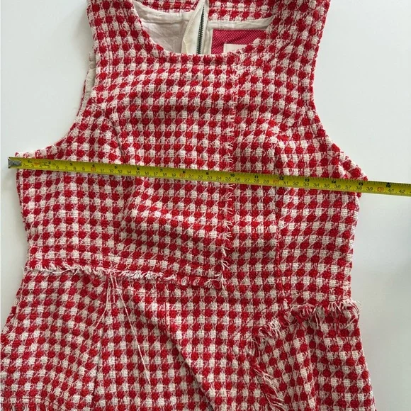 Maeve Red White Tweed Peplum Top Anthropologie - Picture 8 of 8